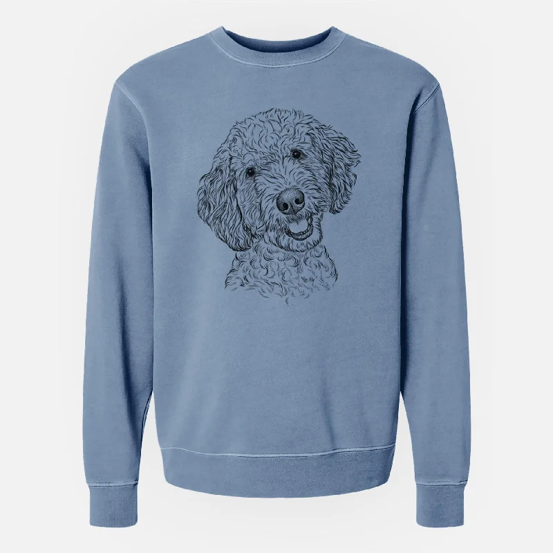 Bare Gizmo the Goldendoodle - Unisex Pigment Dyed Crew Sweatshirt Hoodie with Gradient Ombre Colorful Bare Gizmo the Goldendoodle - Unisex Pigment Dyed Crew Sweatshirt Hoodie with Gradient Ombre Colorful