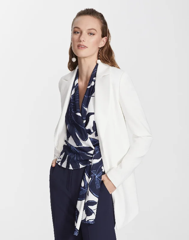 Plus-Size Finesse Crepe Frey Blazer Women's Custom Jacket