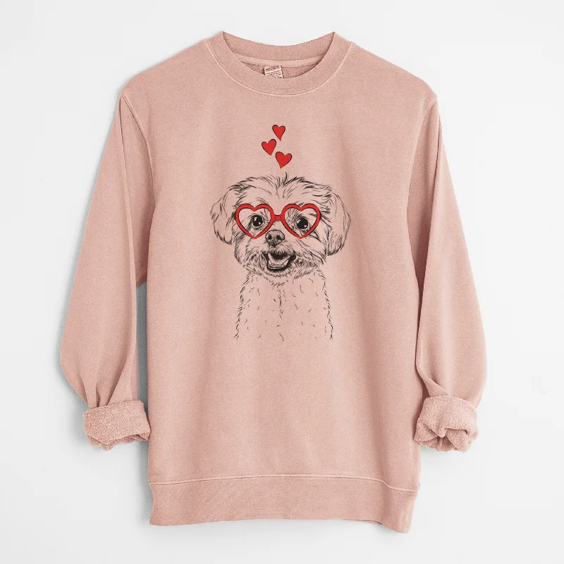 Valentine Aspen the Morkie - Unisex Pigment Dyed Crew Sweatshirt Hoodie Sweatshirt Pullover Valentine Aspen the Morkie - Unisex Pigment Dyed Crew Sweatshirt Hoodie Sweatshirt Pullover