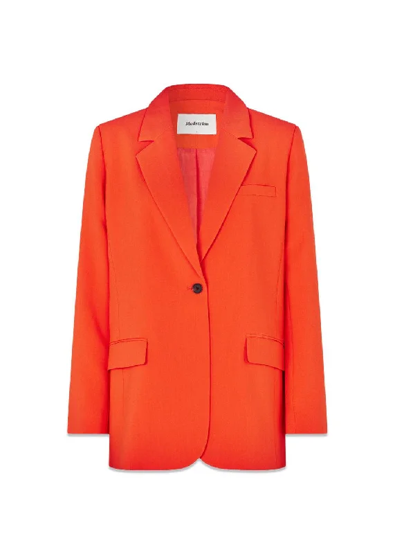 Gale blazer - Bright Cherry Women's Leather Blazer