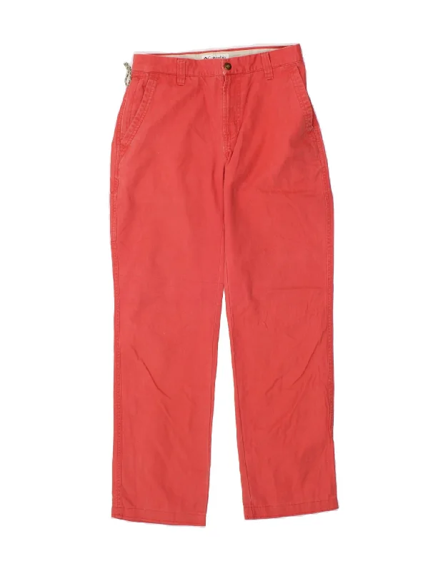 COLUMBIA Womens Straight Chino Trousers US 4 Small W28 L29 Red Cotton Trousers Recommended Stylist COLUMBIA Womens Straight Chino Trousers US 4 Small W28 L29 Red Cotton Trousers Recommended Stylist