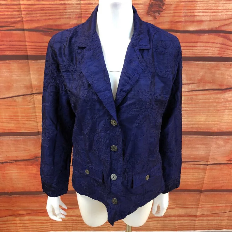 CHICOS ELECTRIC BLUE EMBROID BLAZER SIZE 0/SMALL NWT TCC Women's Luxurious Jacket