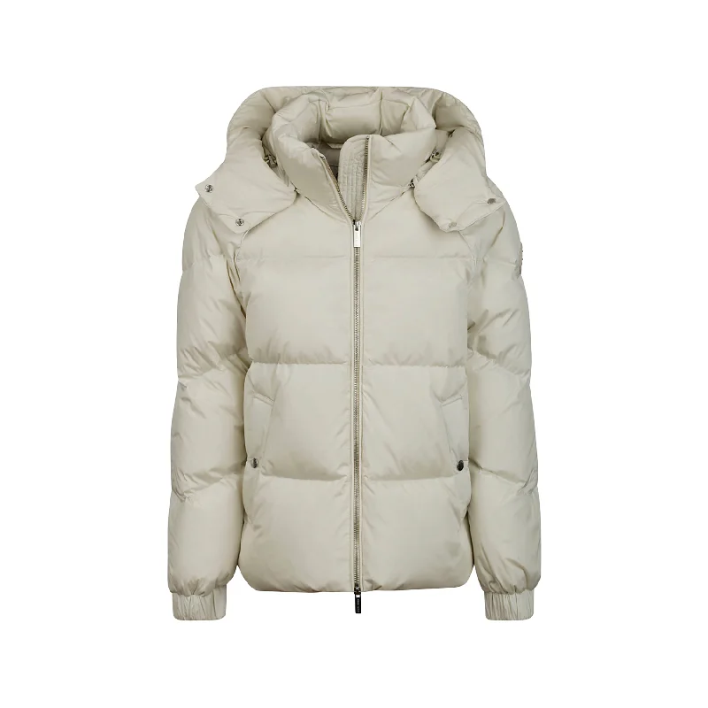 Alsea Short Jacket - Milky Cream Snapped Jacket Toggled Jacket Drawstring Jacket