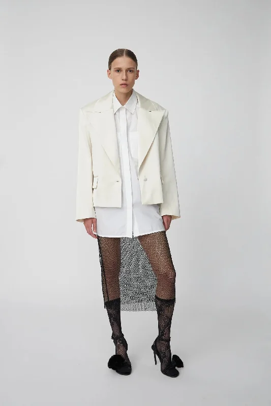 Heavy Sateen Blazer Women's Elegant Blazer