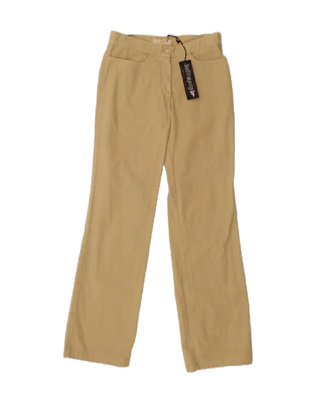 BEST COMPANY Womens Straight Casual Trousers IT 44 Medium W30 L34 Beige Trousers Pleated Formal BEST COMPANY Womens Straight Casual Trousers IT 44 Medium W30 L34 Beige Trousers Pleated Formal