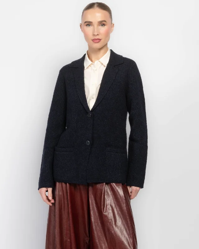 Nubby Knit Blazer Women's Elegant Jacket