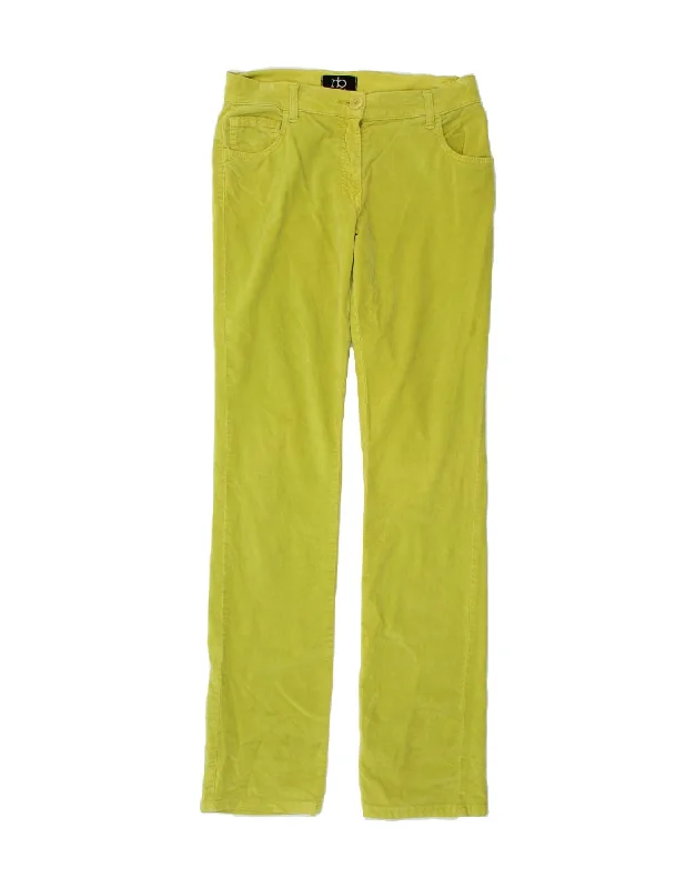 ROCCOBAROCCO Womens Straight Casual Trousers W28 L34 Green Cotton Trousers Striped Patterned ROCCOBAROCCO Womens Straight Casual Trousers W28 L34 Green Cotton Trousers Striped Patterned