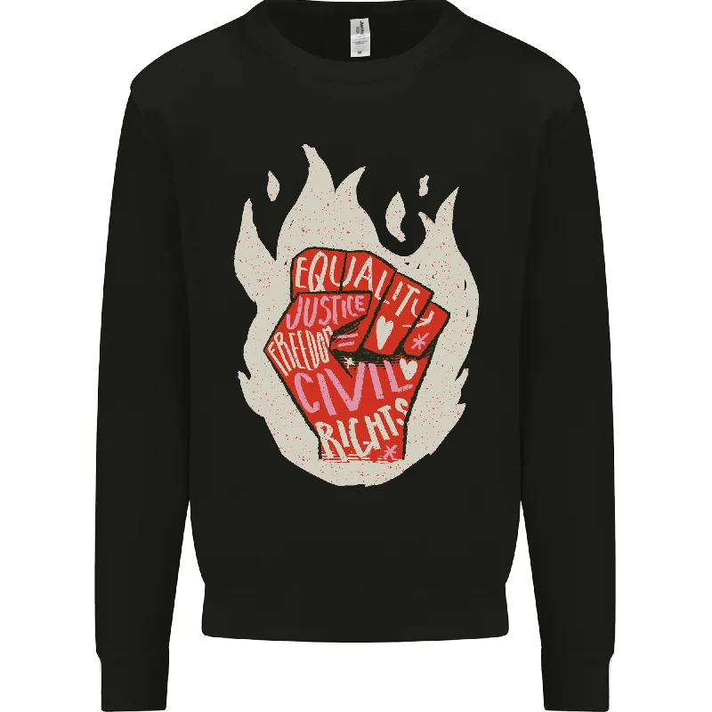 Civil Rights Black Lives Matter LGBT Equality Mens Sweatshirt Jumper Hoodie with Hem Elastic Stretchable Comfortable Civil Rights Black Lives Matter LGBT Equality Mens Sweatshirt Jumper Hoodie with Hem Elastic Stretchable Comfortable
