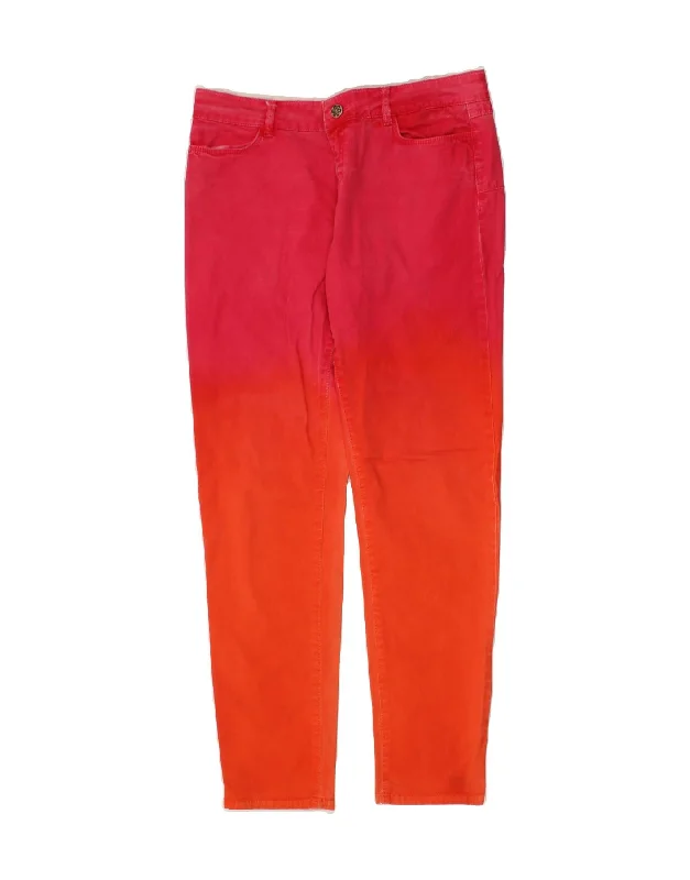 DESIGUAL Womens Slim Casual Trousers IT 42 Medium W30 L30 Red Colourblock Trousers Denim Blue DESIGUAL Womens Slim Casual Trousers IT 42 Medium W30 L30 Red Colourblock Trousers Denim Blue
