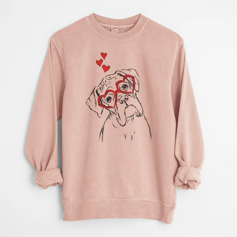 Valentine Cooper the Boxer - Unisex Pigment Dyed Crew Sweatshirt Hoodie with Camouflage Military Edgy Valentine Cooper the Boxer - Unisex Pigment Dyed Crew Sweatshirt Hoodie with Camouflage Military Edgy