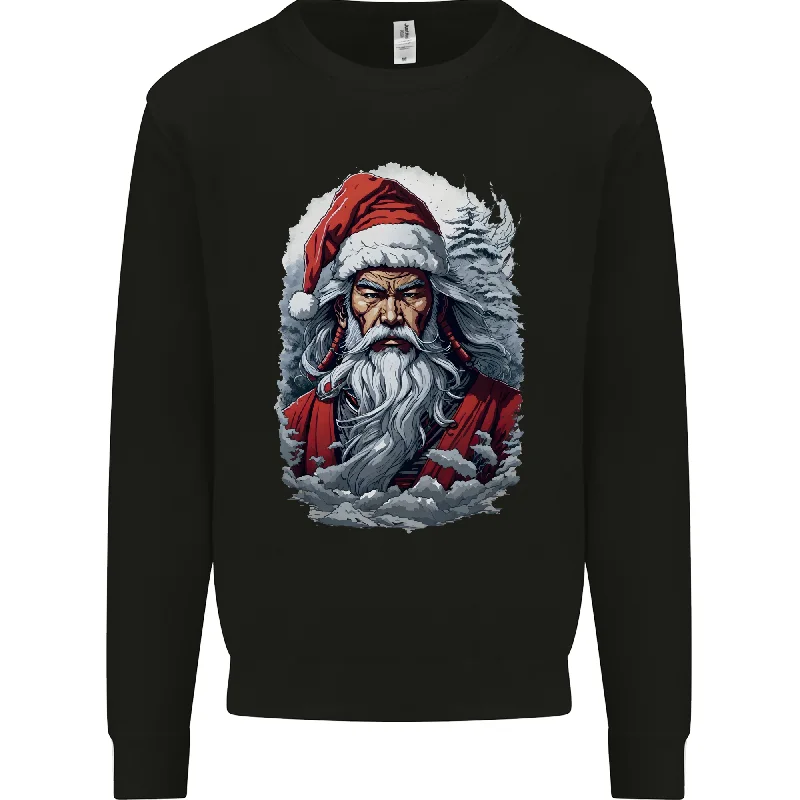 Christmas Samurai Shogun MMA Warrior Mens Sweatshirt Jumper Hoodie with Rhinestones Sparkly Elegant Christmas Samurai Shogun MMA Warrior Mens Sweatshirt Jumper Hoodie with Rhinestones Sparkly Elegant