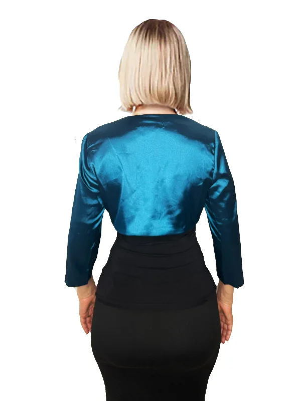 Anny Lee Bolero Jacket Top Satin Jacket Silk Jacket Chiffon Jacket