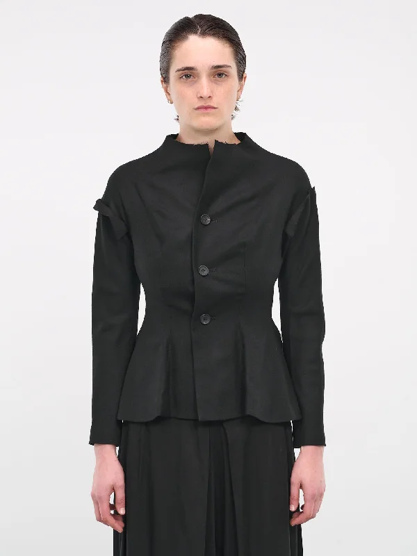 Deconstructed Jacket (FJ-J60-1081-02-BLACK) Front Pockets Side Pockets Patch Pockets Deconstructed Jacket (FJ-J60-1081-02-BLACK) Front Pockets Side Pockets Patch Pockets