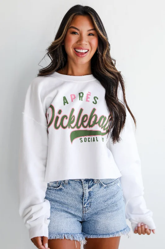 FINAL SALE - Après Pickleball Social Club Cropped Sweatshirt Hoodie with Hood Adjustable Protection FINAL SALE - Après Pickleball Social Club Cropped Sweatshirt Hoodie with Hood Adjustable Protection