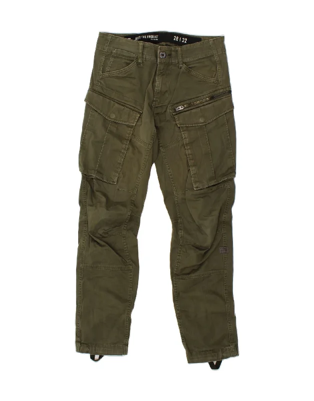 G-STAR Womens Slim Cargo Trousers W28 L32  Khaki Trousers Occasion Special