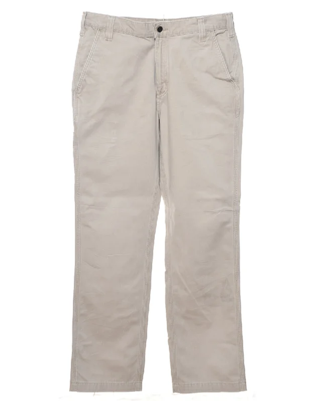 Light Brown Smart Trousers - W32 L31 Trousers chic elegant