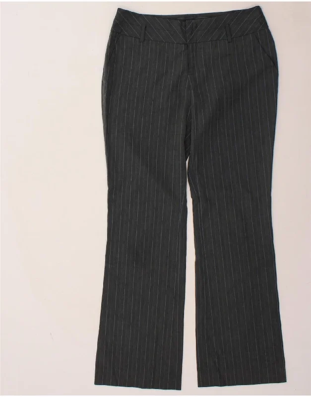 MOSSIMO Womens Bootcut Chino Trousers US 6 Medium W30 L32 Grey Striped Trousers Canvas Durable MOSSIMO Womens Bootcut Chino Trousers US 6 Medium W30 L32 Grey Striped Trousers Canvas Durable