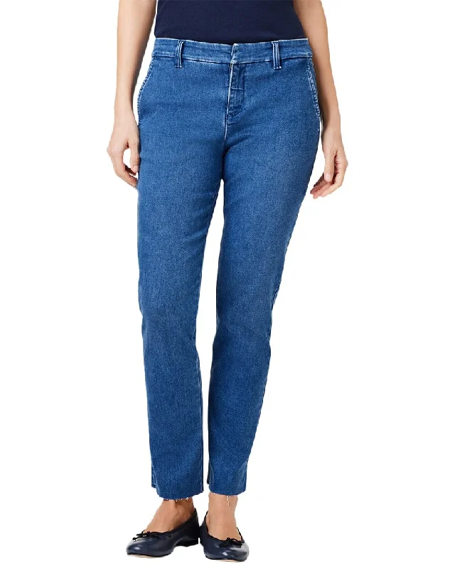 NIC+ZOE Petite Straight Leg Ankle Denim Trouser Trousers Business Professional