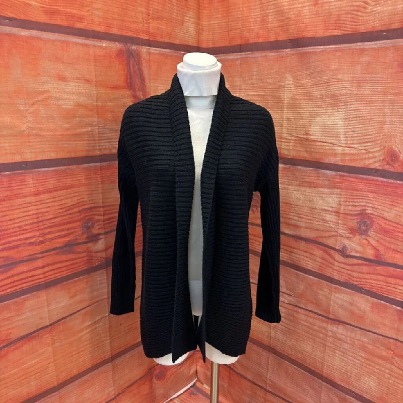 APT 9 BLACK SPARKLE OPEN CARDIGAN SZ S NWT TCC Sequined Glittery Shiny