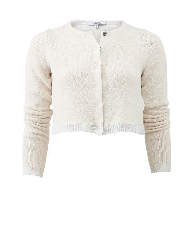 Cropped Cardigan Chenille Fabric Brocade Fabric Lace Fabric