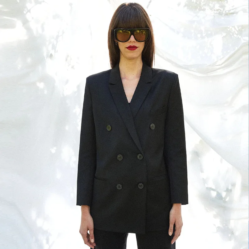 Dumeril Blazer (Black) Women's Custom Jacket