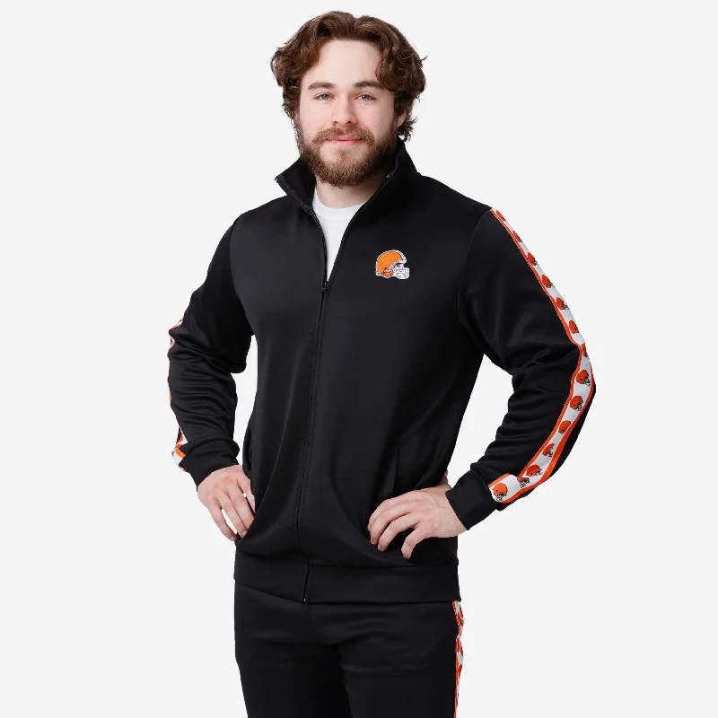 Cleveland Browns Stripe Logo Track Jacket Herringbone Jacket Checkered Jacket Solid Jacket Cleveland Browns Stripe Logo Track Jacket Herringbone Jacket Checkered Jacket Solid Jacket