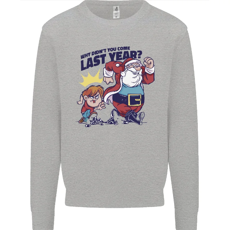 Christmas Santa Naughty List Funny Xmas Mens Sweatshirt Jumper Hoodie with High Neck Warm Protective Christmas Santa Naughty List Funny Xmas Mens Sweatshirt Jumper Hoodie with High Neck Warm Protective