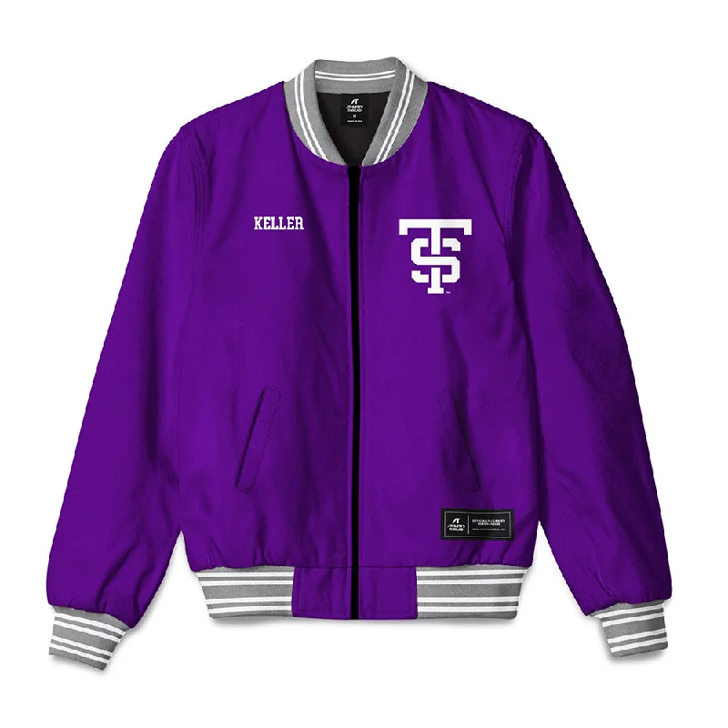 UST - NCAA Women's Track & Field : Olivia Keller - Bomber Jacket Satin Jacket Silk Jacket Chiffon Jacket UST - NCAA Women's Track & Field : Olivia Keller - Bomber Jacket Satin Jacket Silk Jacket Chiffon Jacket
