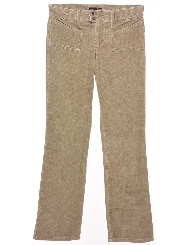 Light Brown Lei 1990s Corduroy Trousers - W30 L31 Trousers trendy modern
