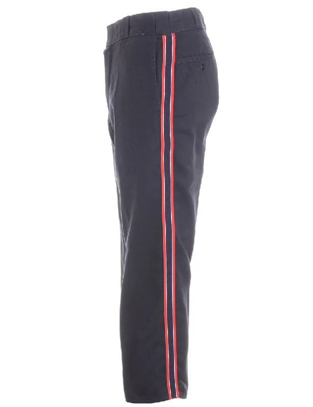Label Side Stripe Cropped Trouser Cropped Trousers Casual Linen