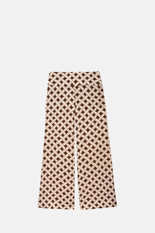 Isotta Trouser Diamond Wave Chocolate Trousers cozy soft