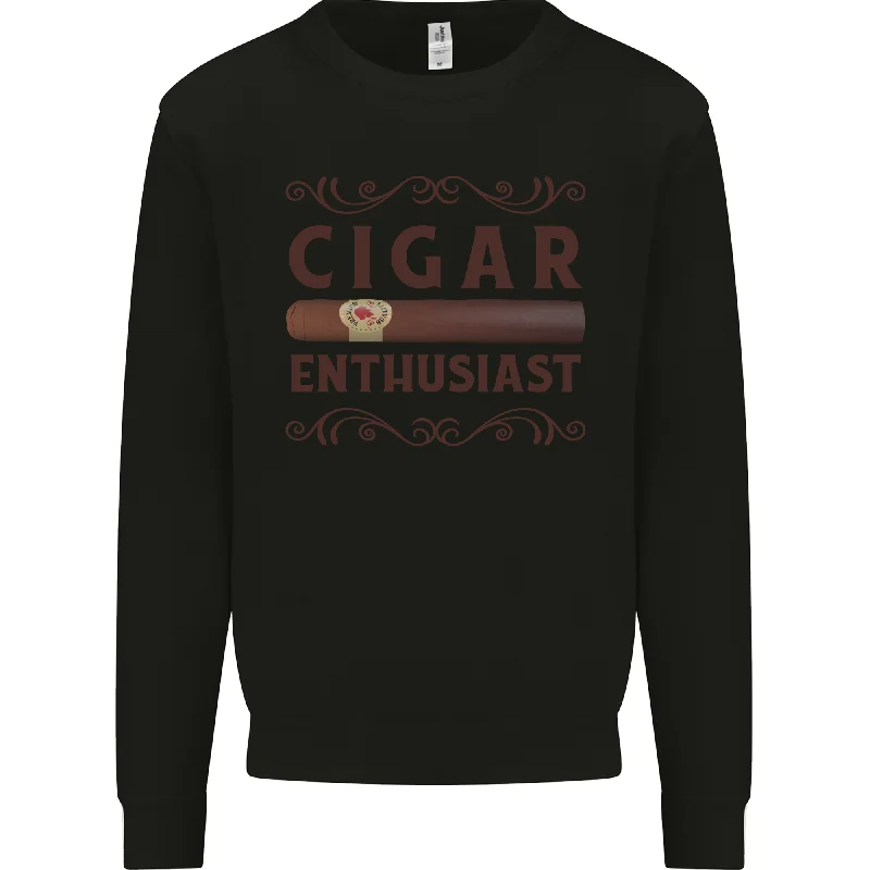 Cigar Enthusiast Smoking Mens Sweatshirt Jumper Hoodie with Full-Zip Functional Layering Cigar Enthusiast Smoking Mens Sweatshirt Jumper Hoodie with Full-Zip Functional Layering