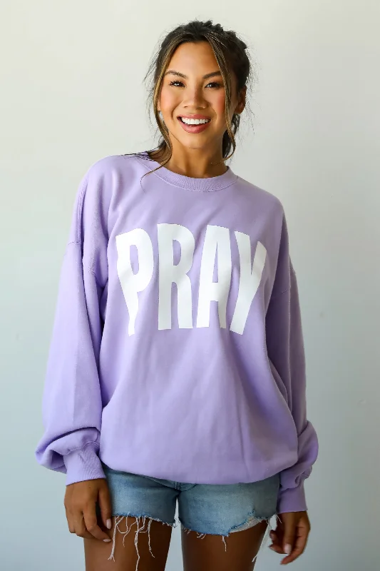 Lavender Pray Sweatshirt Graphic Hoodie Design Print