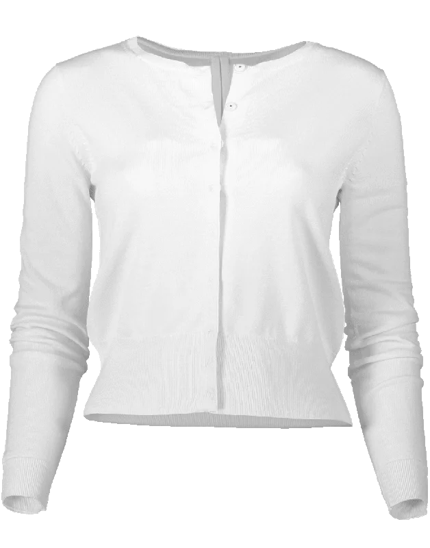 Cropped Cardigan Satin Blend Silk Blend Wool Blend