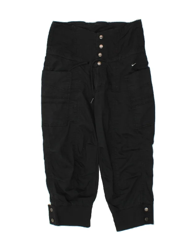 NIKE Womens High Waist Joggers Capri Trousers UK 10 Small W30 L20 Black Trousers Print Floral NIKE Womens High Waist Joggers Capri Trousers UK 10 Small W30 L20 Black Trousers Print Floral