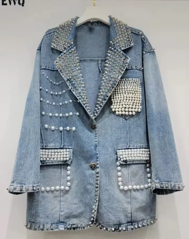 Ms. Extravagant Pearl & Studded Blazer Women's Boutique Suit