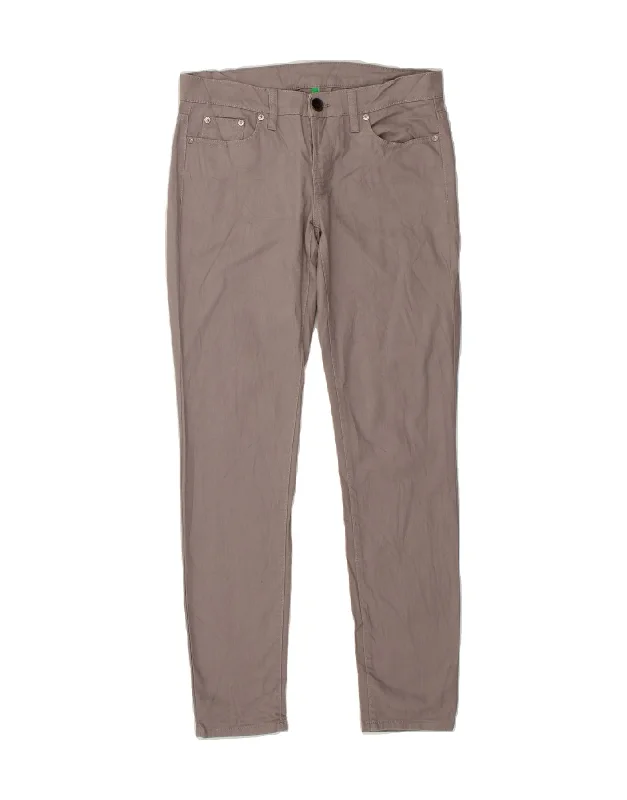 BENETTON Womens Slim Casual Trousers IT 42 Medium W30 L30 Grey Cotton Trousers Corduroy Warm BENETTON Womens Slim Casual Trousers IT 42 Medium W30 L30 Grey Cotton Trousers Corduroy Warm