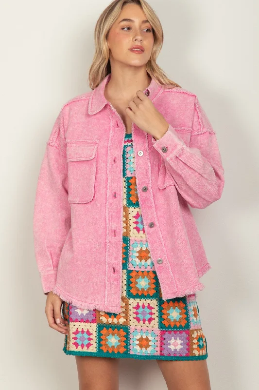 VERY J Full Size Button Up Raw Hem Long Sleeve Jacket Quilted Jacket Puffer Jacket Insulated Jacket VERY J Full Size Button Up Raw Hem Long Sleeve Jacket Quilted Jacket Puffer Jacket Insulated Jacket