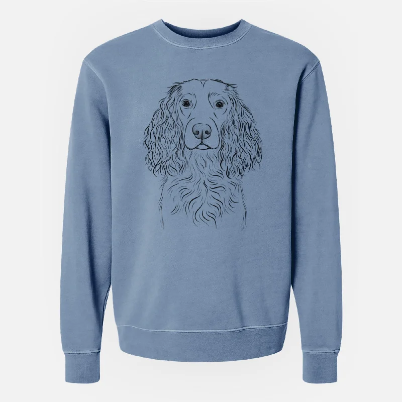 Bare Landry the Boykin Spaniel - Unisex Pigment Dyed Crew Sweatshirt Hoodie with Cropped Fit Short Trendy Bare Landry the Boykin Spaniel - Unisex Pigment Dyed Crew Sweatshirt Hoodie with Cropped Fit Short Trendy