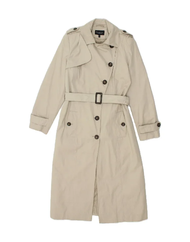 DEBENHAMS Womens Trench Coat UK 14 Medium Beige Off-the-Shoulder Jacket Double-Breasted Coat Single-Breasted Coat DEBENHAMS Womens Trench Coat UK 14 Medium Beige Off-the-Shoulder Jacket Double-Breasted Coat Single-Breasted Coat