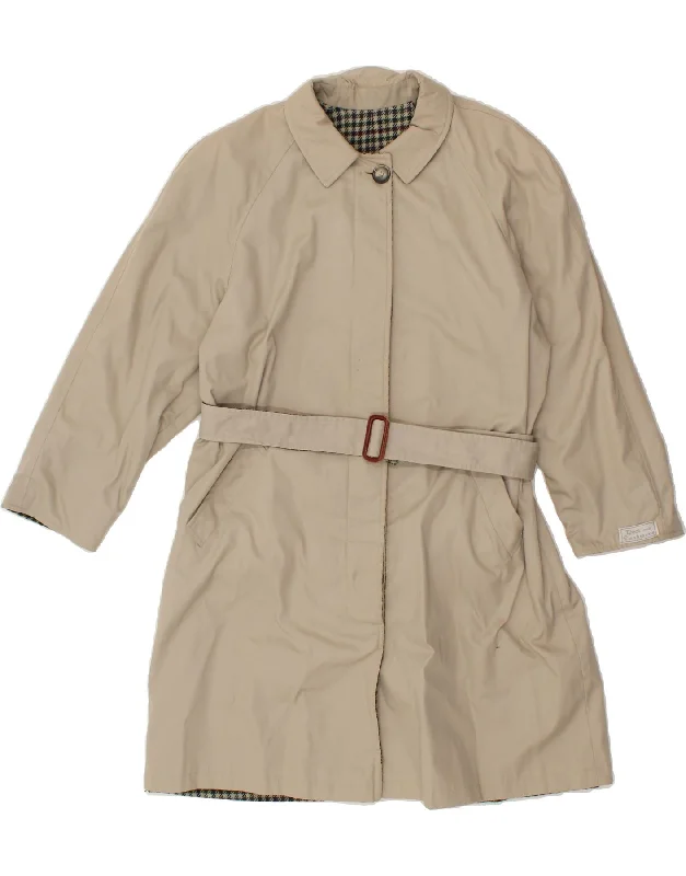 CAROL Womens Reversible Trench Coat IT 44 Medium Beige Colourblock Wool Kimono Robe Cloak CAROL Womens Reversible Trench Coat IT 44 Medium Beige Colourblock Wool Kimono Robe Cloak