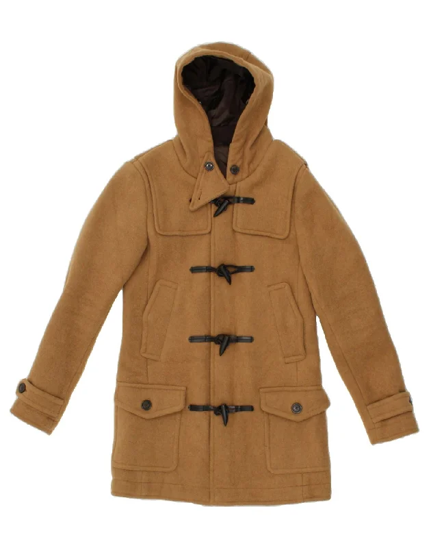 PIAZZA ITALIA Womens Hooded Duffle Coat UK 10 Small Brown Polyester Lapel Coat Peter Pan Collar Coat Cowl Neck Coat PIAZZA ITALIA Womens Hooded Duffle Coat UK 10 Small Brown Polyester Lapel Coat Peter Pan Collar Coat Cowl Neck Coat