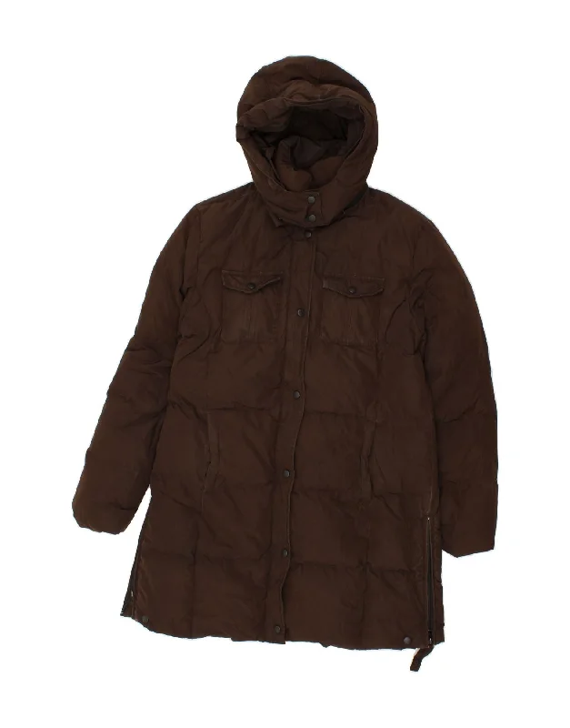 BEST COMPANY Womens Hooded Padded Coat UK 18 XL Brown Raincoat Turtleneck Coat Wrap Coat BEST COMPANY Womens Hooded Padded Coat UK 18 XL Brown Raincoat Turtleneck Coat Wrap Coat