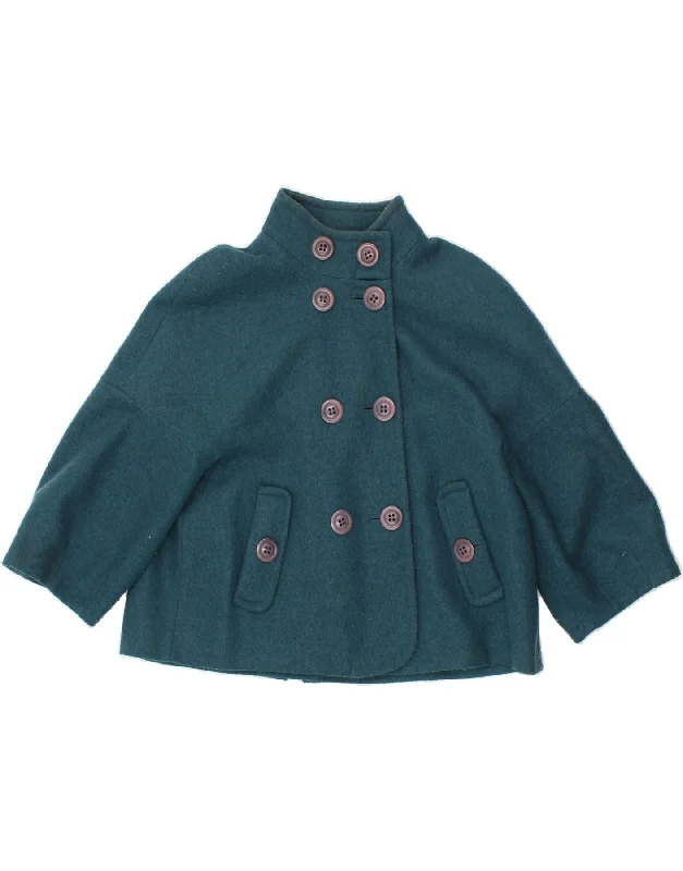 MONSOON Womens 3/4 Sleeve Crop Coat UK 14 Large Blue Polyester Tailored Straight A-Line MONSOON Womens 3/4 Sleeve Crop Coat UK 14 Large Blue Polyester Tailored Straight A-Line