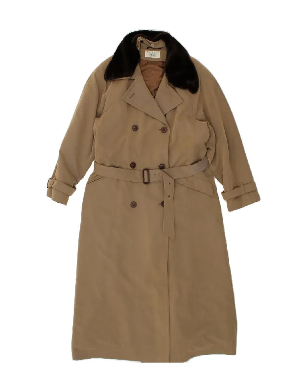 BLARNEY Womens Trench Coat UK 16 Large Beige Polyester Collared Crew Neck Turtle Neck BLARNEY Womens Trench Coat UK 16 Large Beige Polyester Collared Crew Neck Turtle Neck