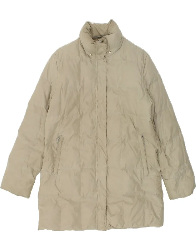 DIADORA Womens Padded Coat UK 16 Large Beige Polyester Sleeveless Short Sleeve Long Sleeve DIADORA Womens Padded Coat UK 16 Large Beige Polyester Sleeveless Short Sleeve Long Sleeve