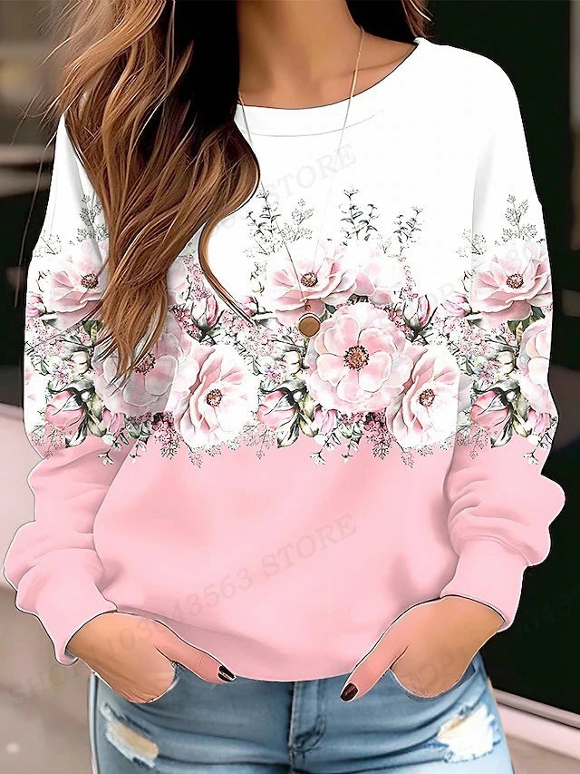 Floral Hoodie O-neck Y2k Hoodie Women Fashion Hoodies Girl Coats Women Sweats Flower Clothes Gifts Coats Round Neck Pullovers Buttoned Toggled Snapped Floral Hoodie O-neck Y2k Hoodie Women Fashion Hoodies Girl Coats Women Sweats Flower Clothes Gifts Coats Round Neck Pullovers Buttoned Toggled Snapped