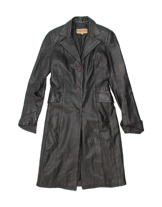 VINTAGE Womens Leather Coat IT 42 Medium Black Leather Bomber Jacket Denim Jacket Leather Jacket VINTAGE Womens Leather Coat IT 42 Medium Black Leather Bomber Jacket Denim Jacket Leather Jacket