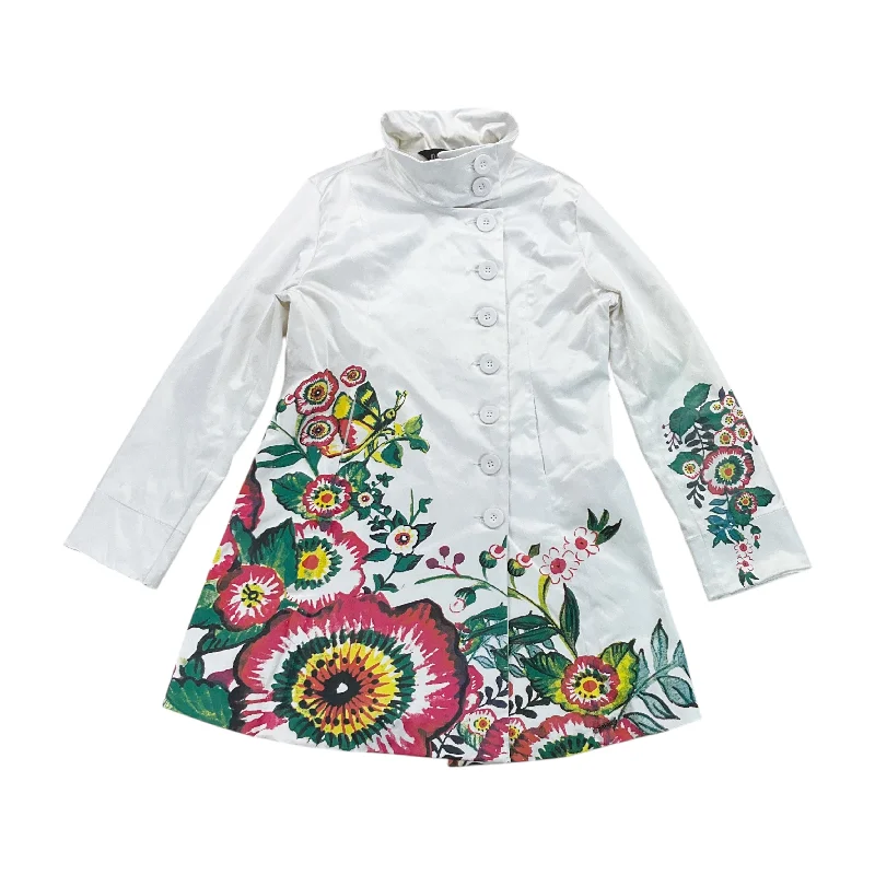 Desigual Y2K Cotton Coat - Women/L Off-the-Shoulder Jacket Double-Breasted Coat Single-Breasted Coat Desigual Y2K Cotton Coat - Women/L Off-the-Shoulder Jacket Double-Breasted Coat Single-Breasted Coat