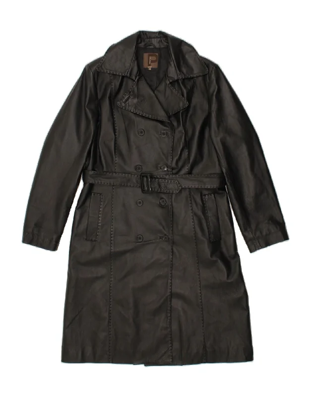 CONBIPEL Womens Leather Coat IT 46 Large Black Leather Suede Jacket Faux Fur Jacket Puffer Jacket CONBIPEL Womens Leather Coat IT 46 Large Black Leather Suede Jacket Faux Fur Jacket Puffer Jacket
